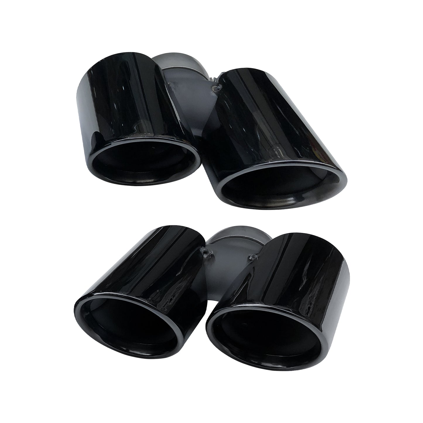 Black Exhaust Tips Muffler Tail Pipes For Porsche 911 Carrera Targa 2011-2015