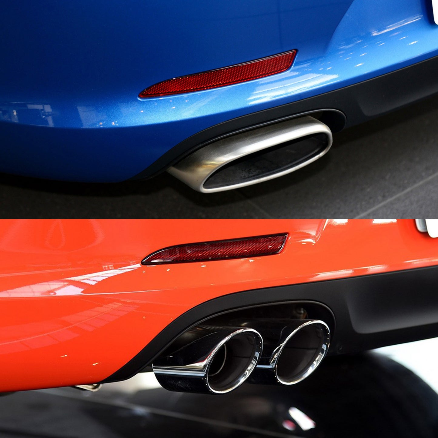 Black Exhaust Tips Muffler Tail Pipes For Porsche 911 Carrera Targa 2011-2015