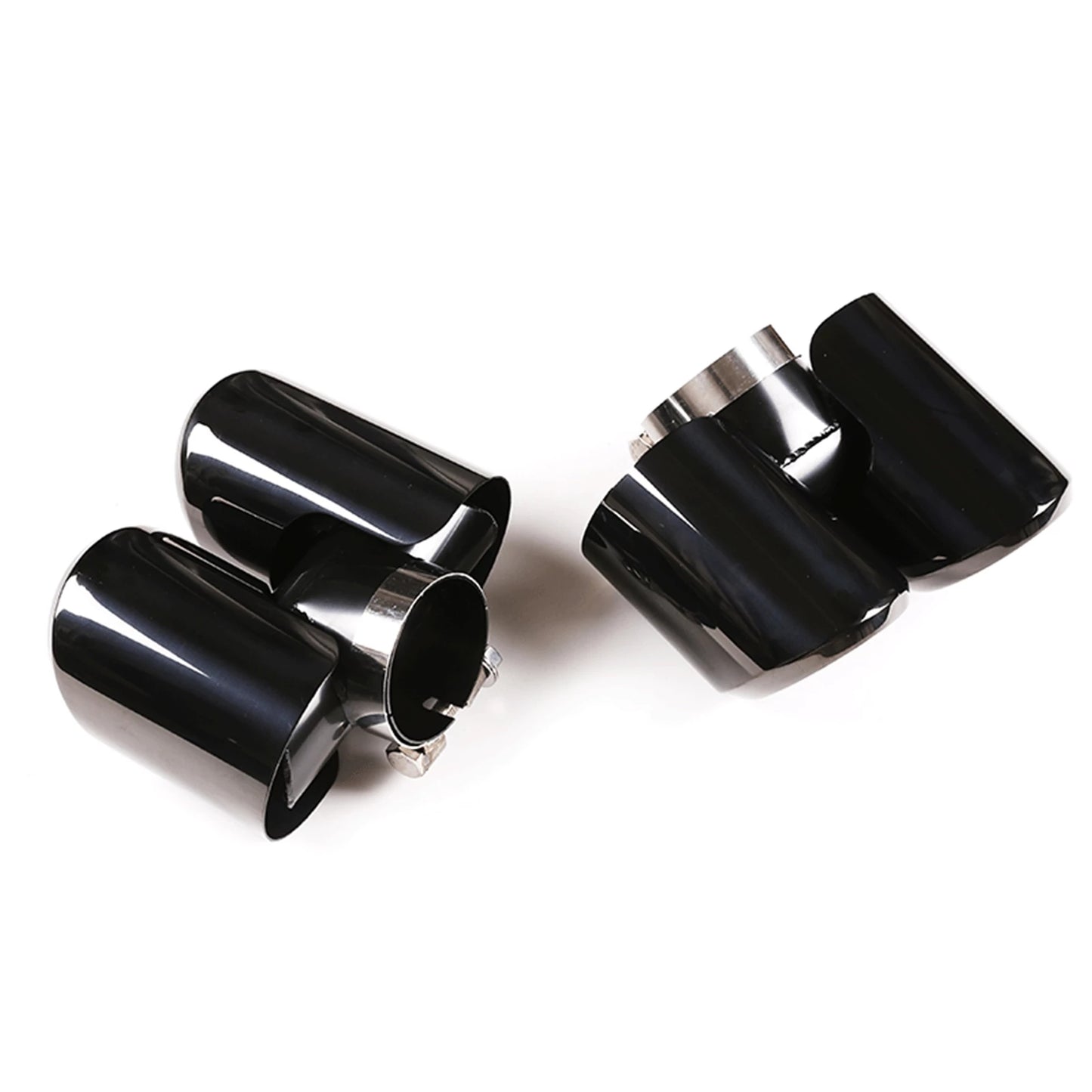 Land Rover Defender 90 110 2020-23 Black Rear Tail Exhaust Pipes Muffler Tips (Black-3.0L)